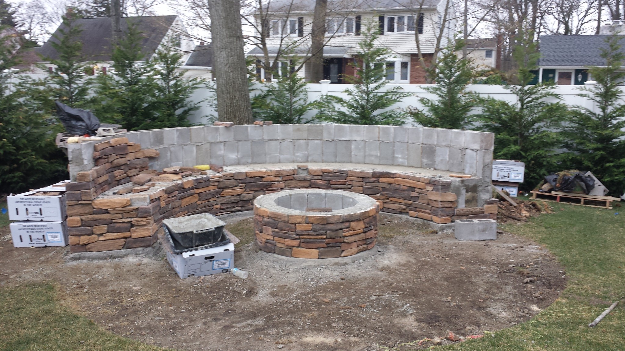 BUILDING A CUSTOM BENCH AND FIRE PIT - Ceraso Masonry