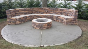 firee pit bench