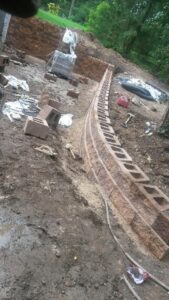 driveway under with wall
