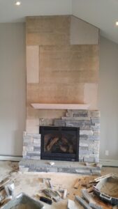 fireplace half done